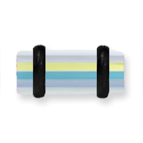 Acrylic Uv Sensitive Layered Plug W 2 Black O-Rings 4G (5.2Mm) 1/2 (13M