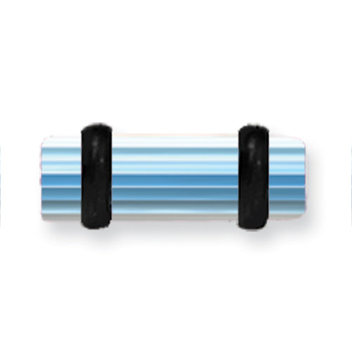 Acrylic Uv Sensitive Layered Plug W 2 Black O-Rings 6G (4.1Mm) 1/2 (13M