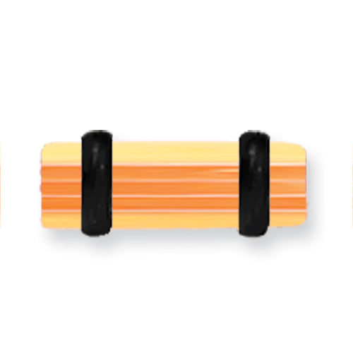 Acrylic Uv Sensitive Layered Plug W 2 Black O-Rings 6G (4.1Mm) 1/2 (13M