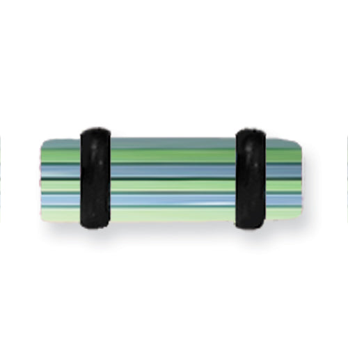 Acrylic Uv Sensitive Layered Plug W 2 Black O-Rings 6G (4.1Mm) 1/2 (13M