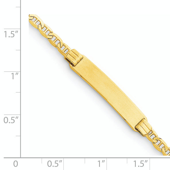 14K Children'S Anchor Link Id Bracelet