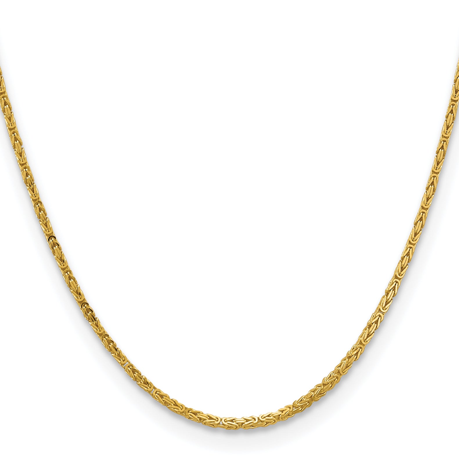 14K 18 Inch 2Mm Byzantine With Lobster Clasp Chain