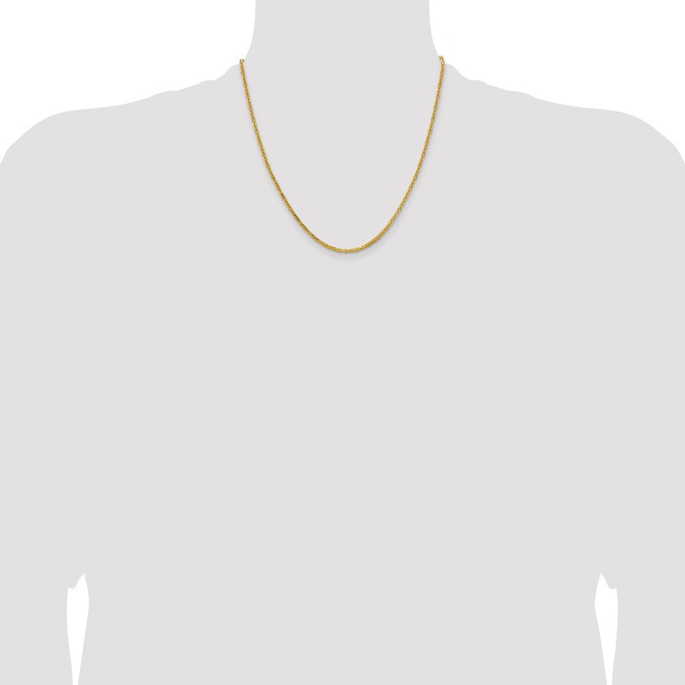 14K 20 inch 2mm Byzantine with Lobster Clasp Chain