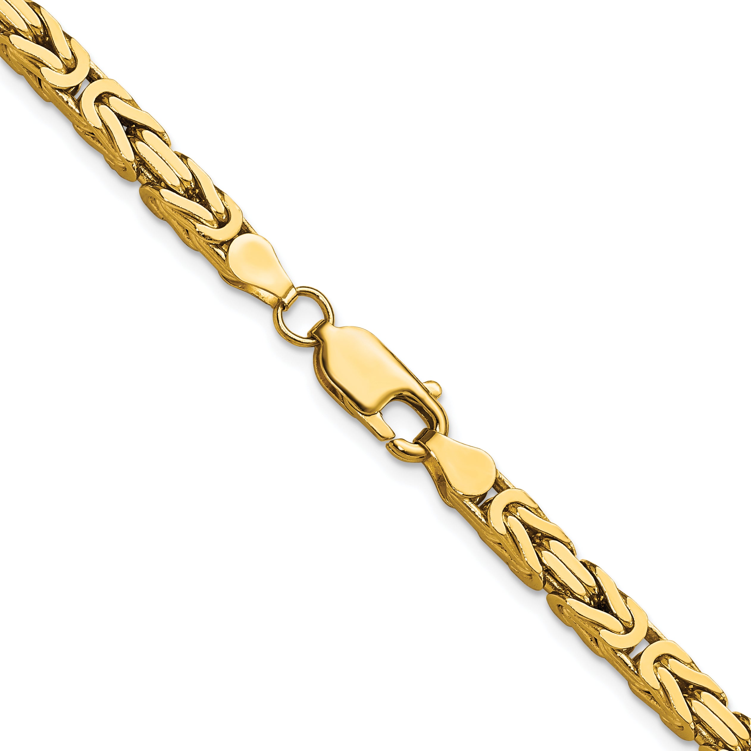 14K 20 Inch 4Mm Byzantine With Lobster Clasp Chain