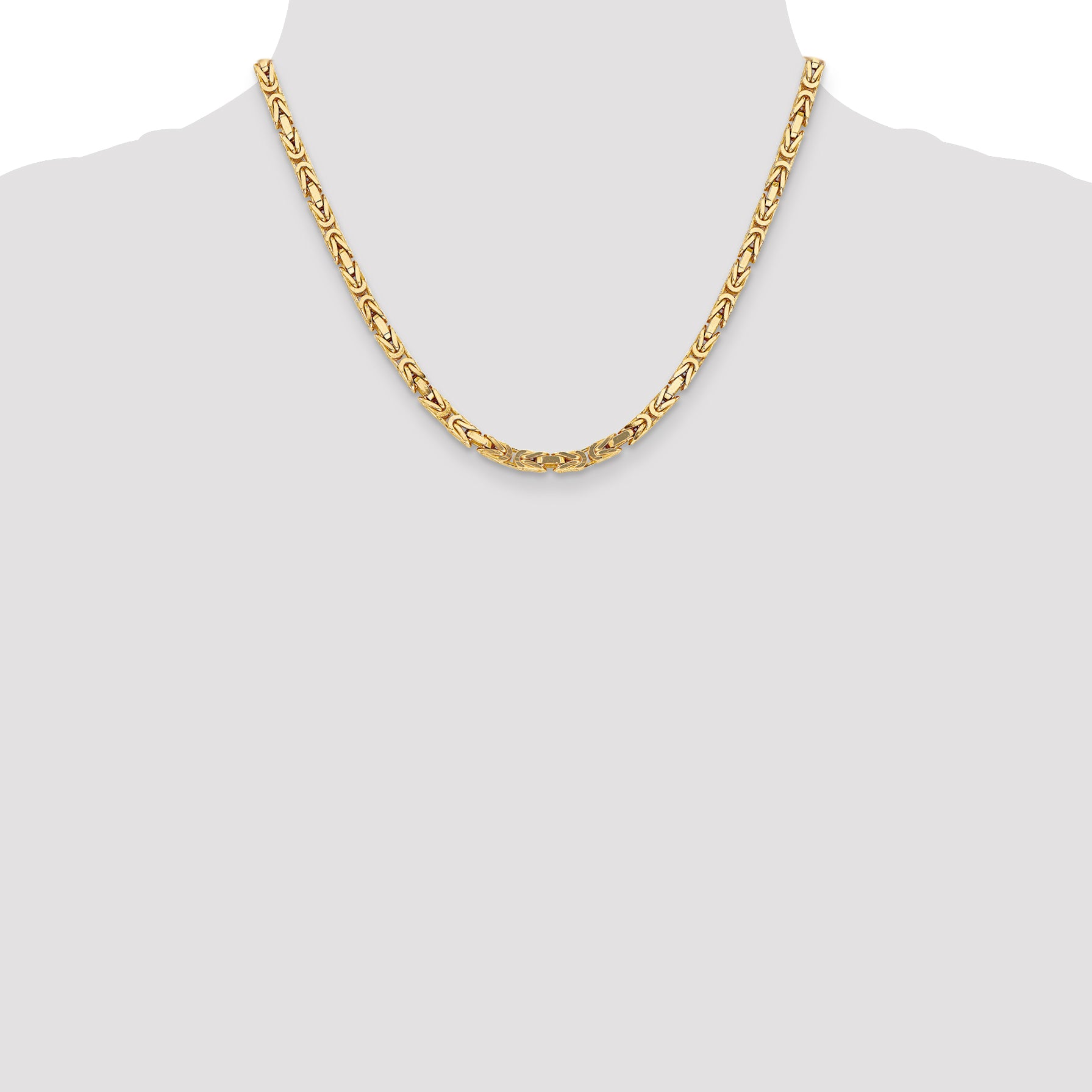 14K 18 Inch 4Mm Byzantine With Lobster Clasp Chain
