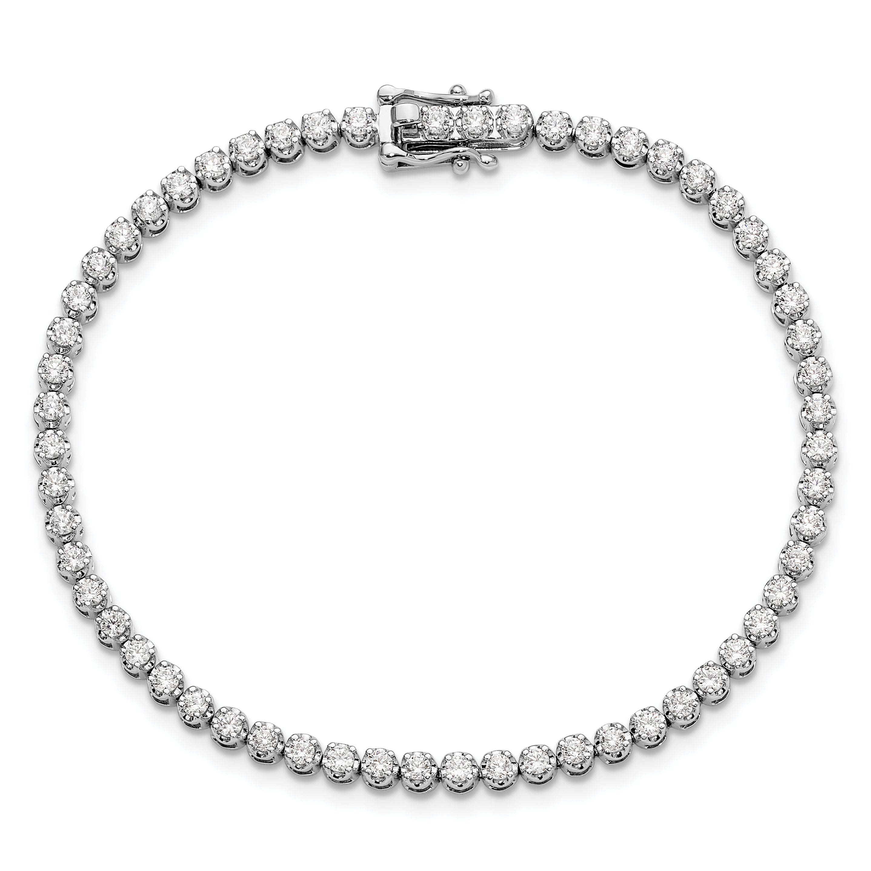 14K White Gold Lab Grown Diamond Vs/Si Fgh Tennis Bracelet