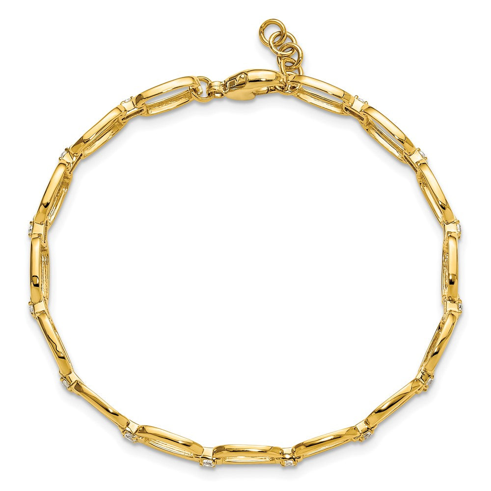 14K Lab Grown Diamond VS/SI FGH Oval Link w/ .25 inch ext. Bracelet