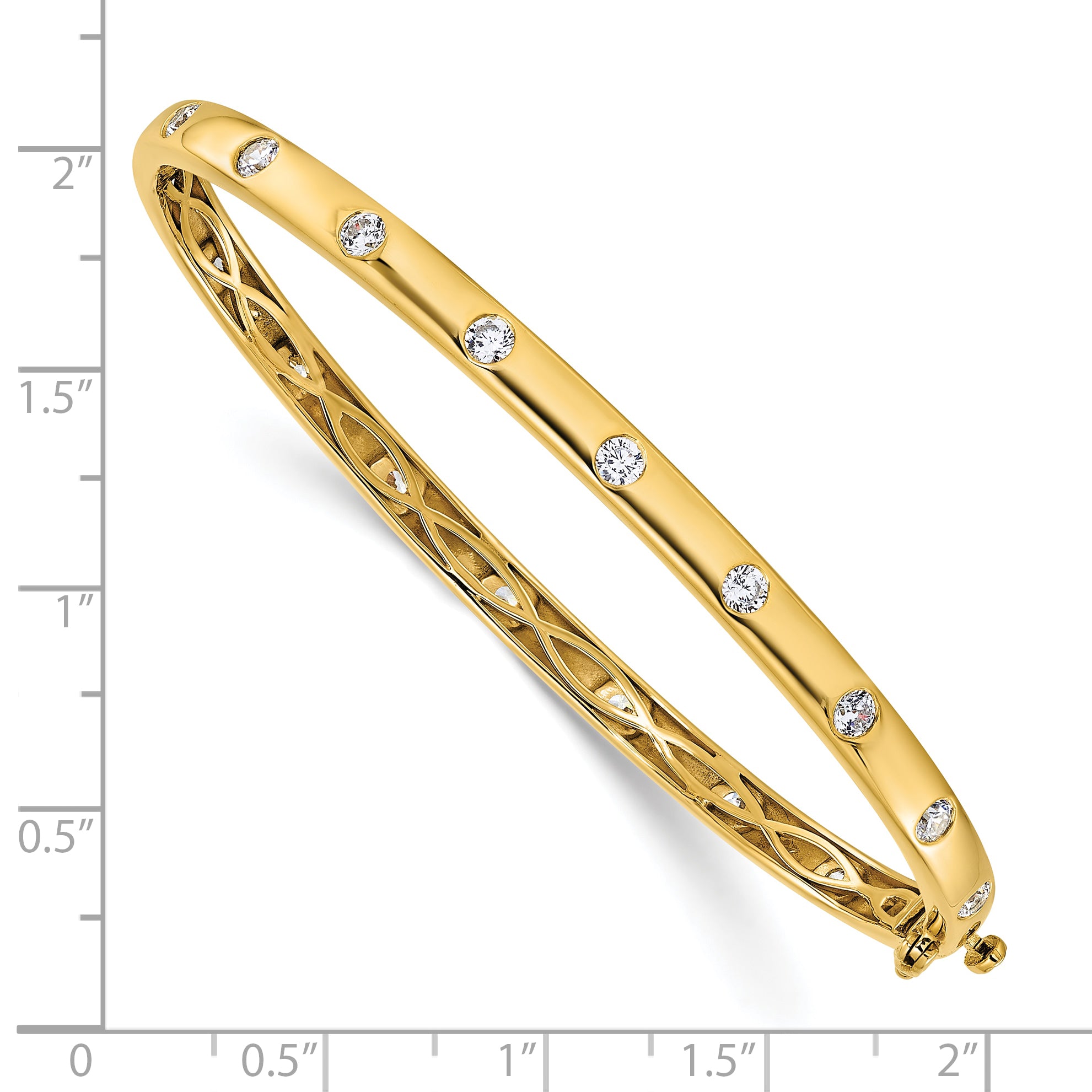 14K Lab Grown Diamond Vs/Si Fgh Bangle Bracelet