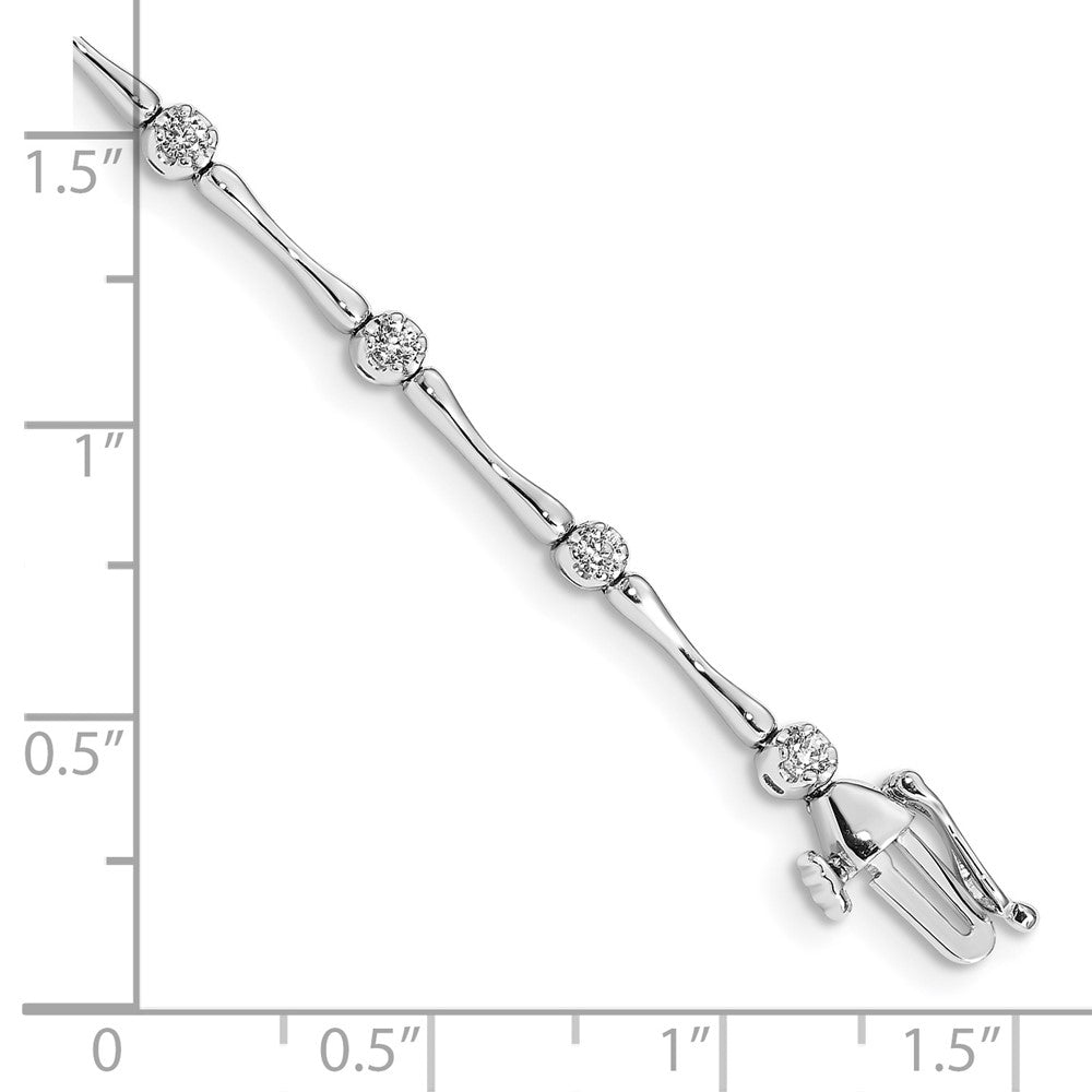 14K White Gold Lab Grown Diamond VS/SI FGH Bracelet