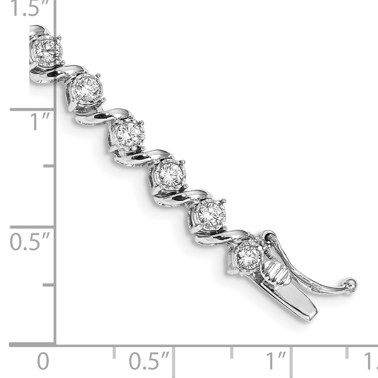 14K White Gold Lab Grown Diamond Vs/Si Fgh Bracelet