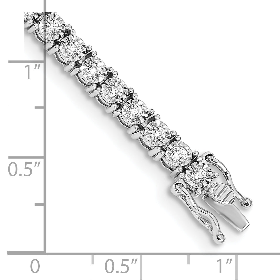 14K White Gold Lab Grown Diamond Vs/Si Fgh Illusion Setting Bracelet