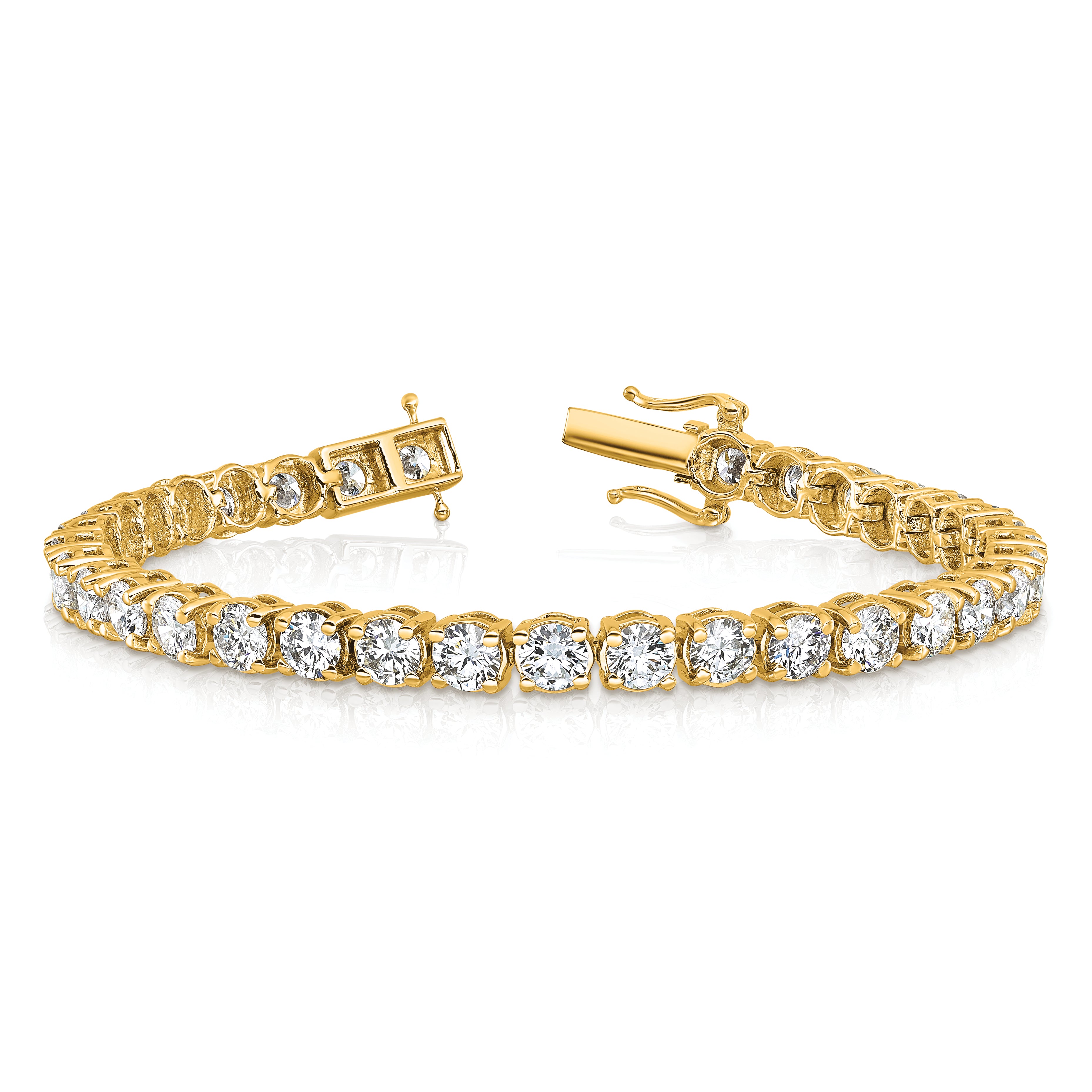 14K White Gold VS/SI+ G+ Lab Grown Diamond Tennis Bracelet