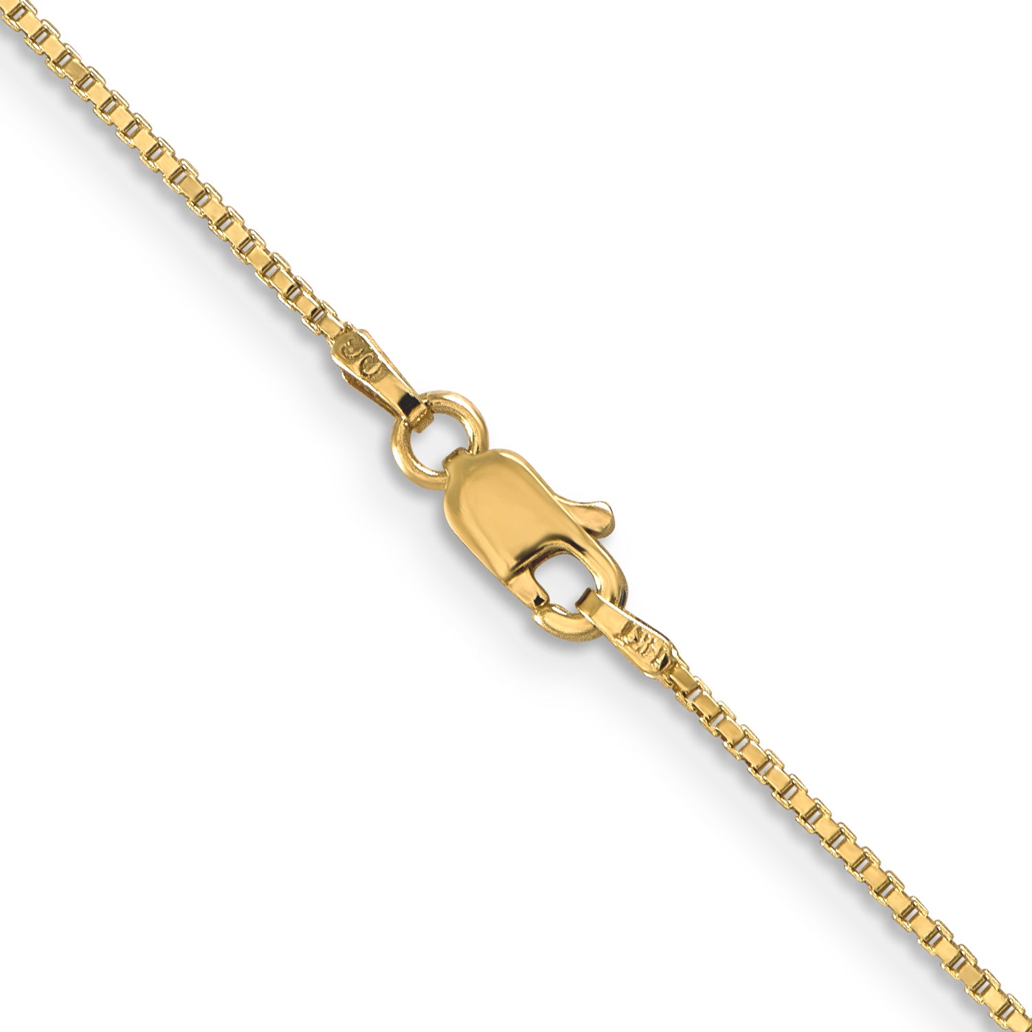 14K 18 Inch 1Mm Box With Lobster Clasp Chain