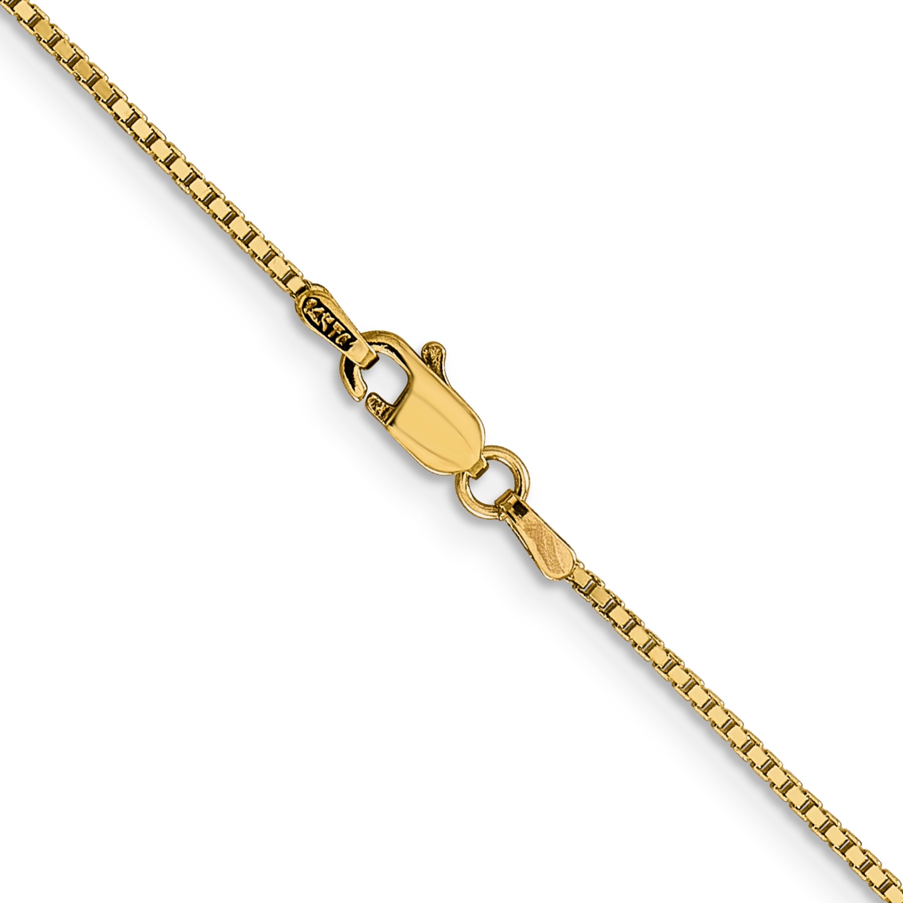 14K 16 Inch 1.05Mm Box With Lobster Clasp Chain