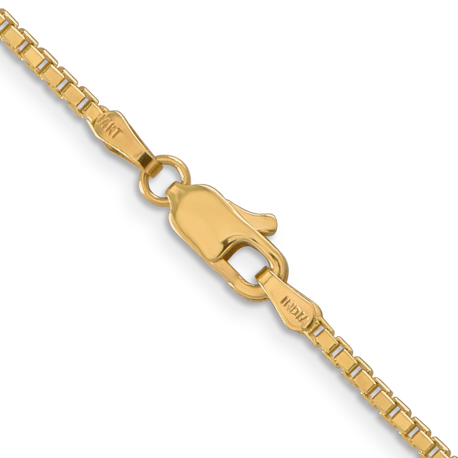 14K 20 Inch 1.9Mm Box With Lobster Clasp Chain