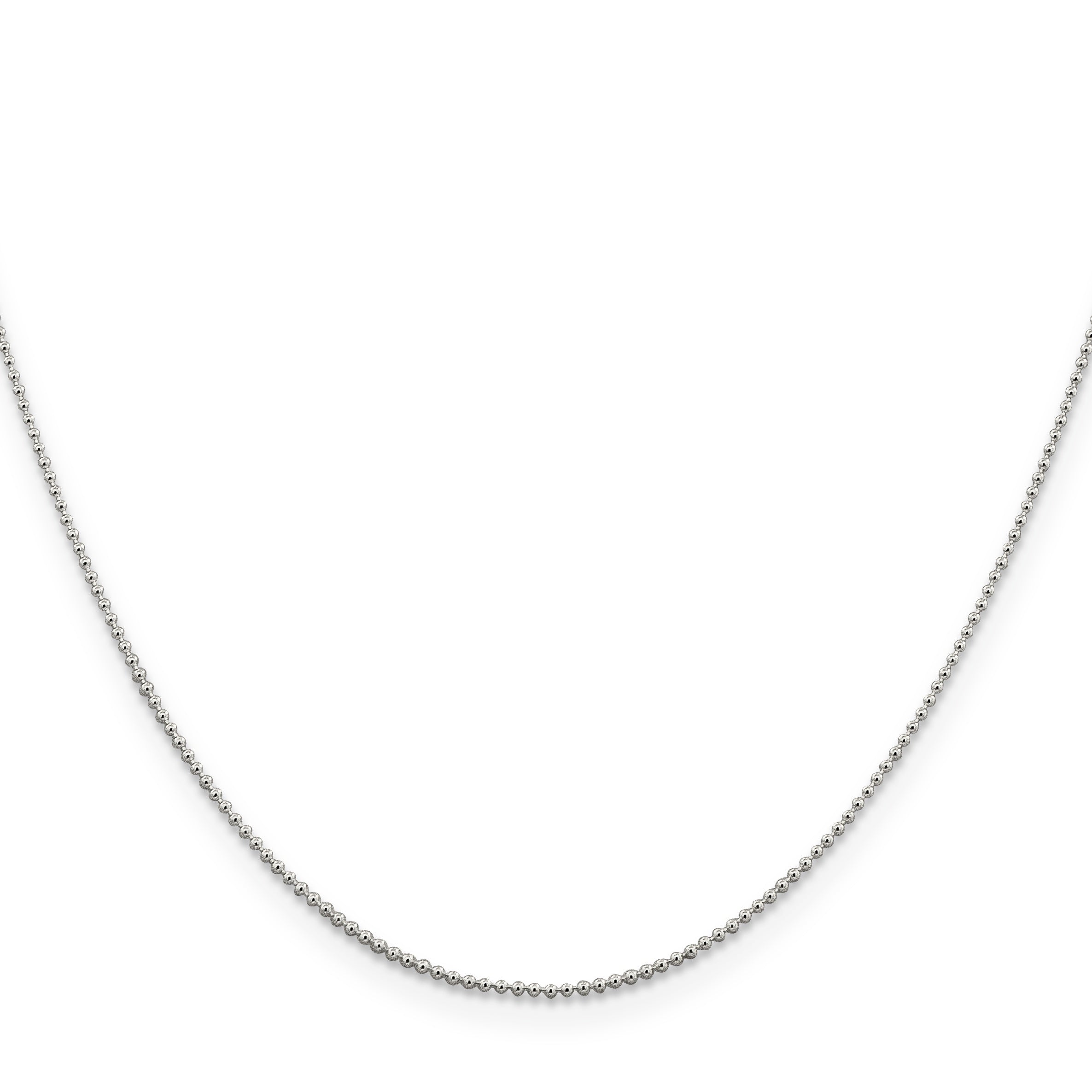 925 Sterling Silver Hollow 2.5 MM Moon Cut Ball Chain