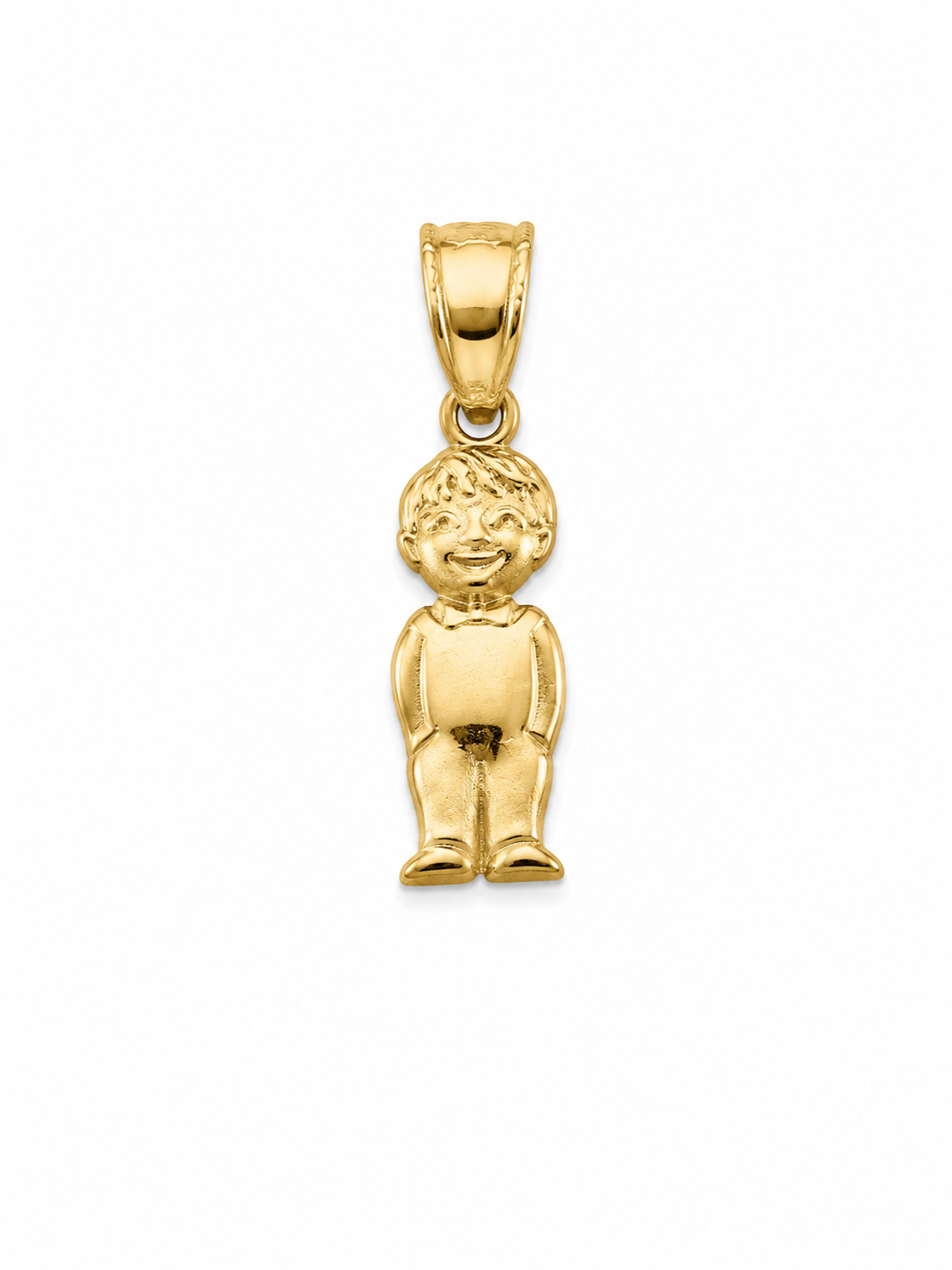 14KT Boy Figure Yellow Gold Pendant [A0B9]