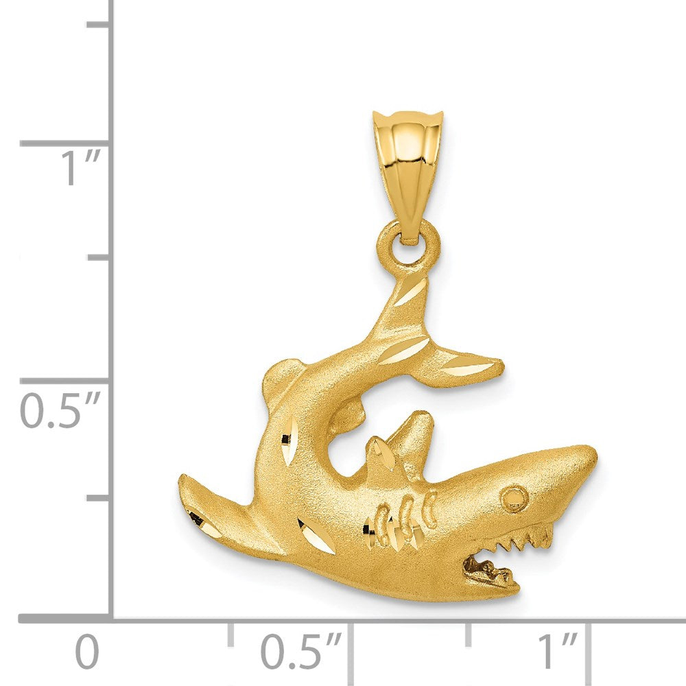 14k Shark Pendant