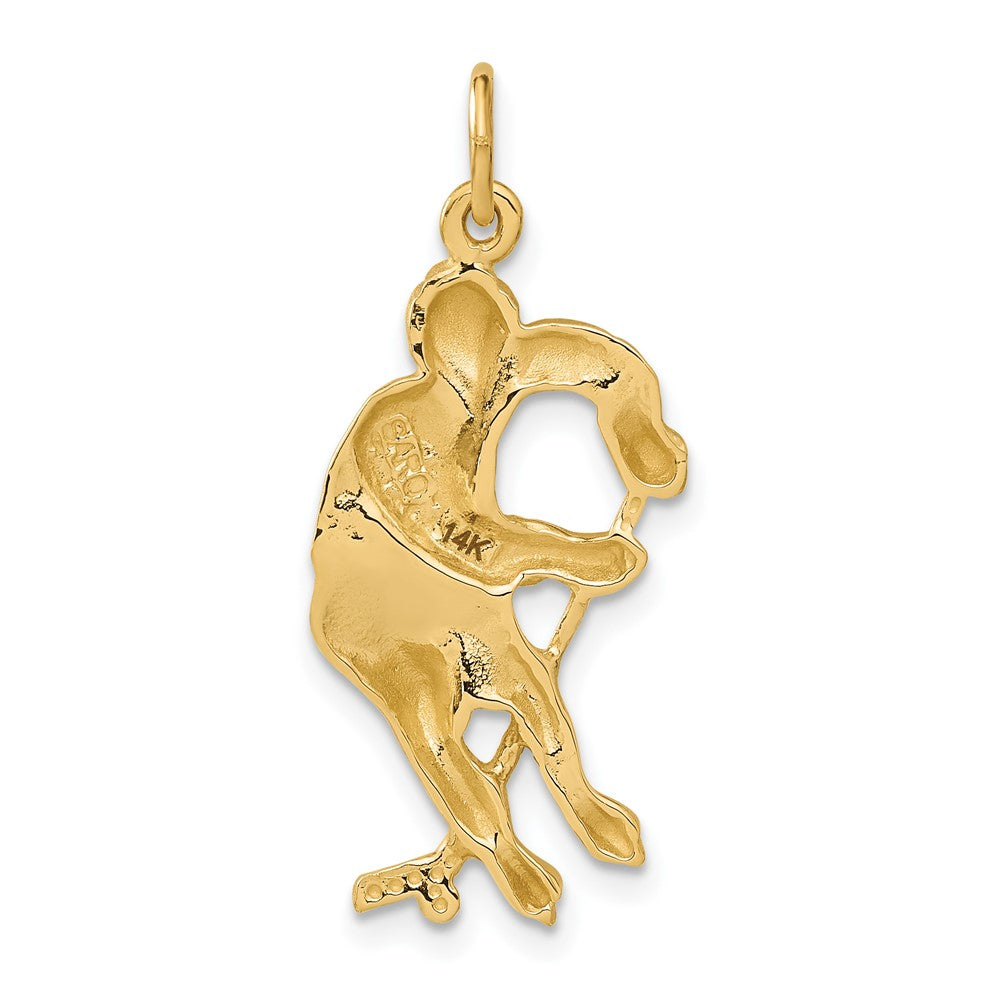 14k Hockey Player Charm