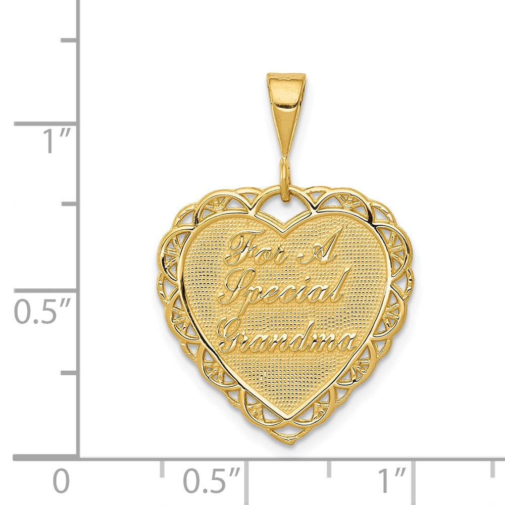 14k Reversible FOR A SPECIAL GRANDMA Pendant