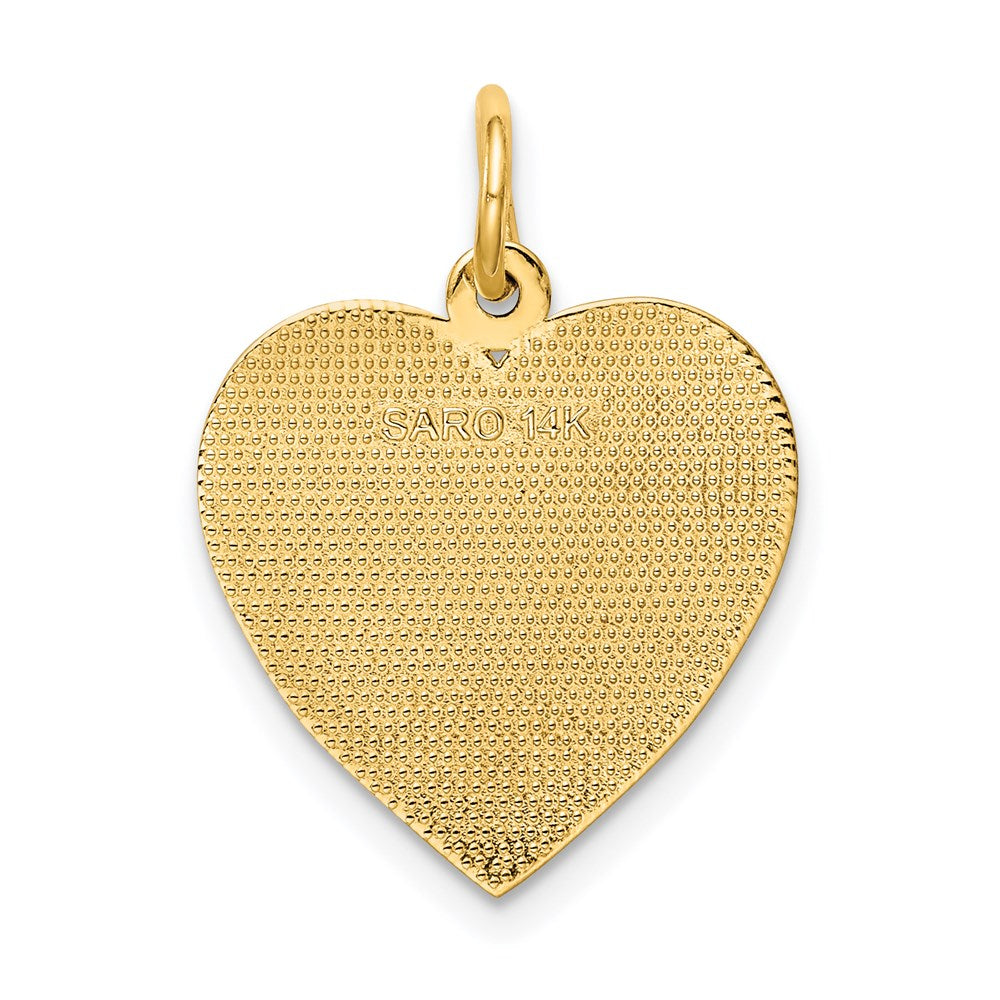 14k GRANDMA Heart Charm