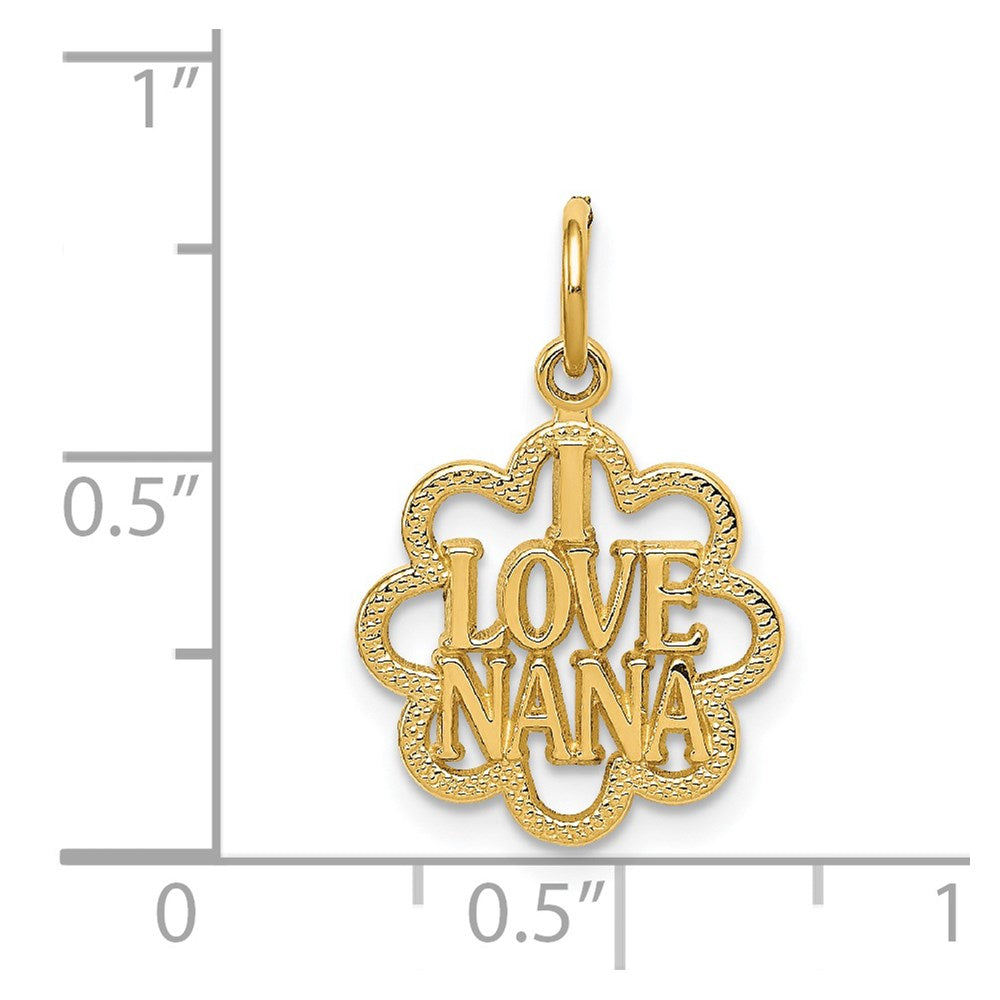 14k I LOVE NANA Charm