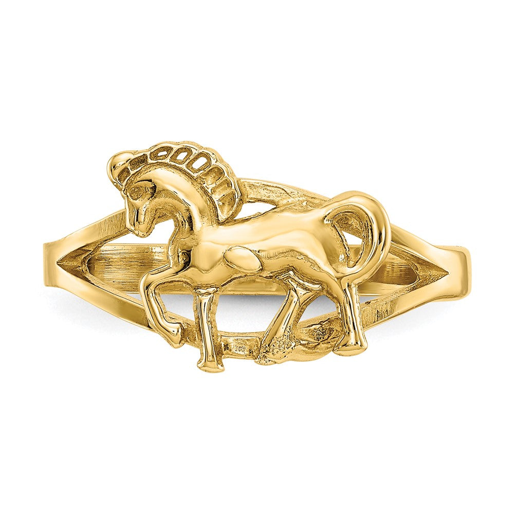14k Polished Horse Ring