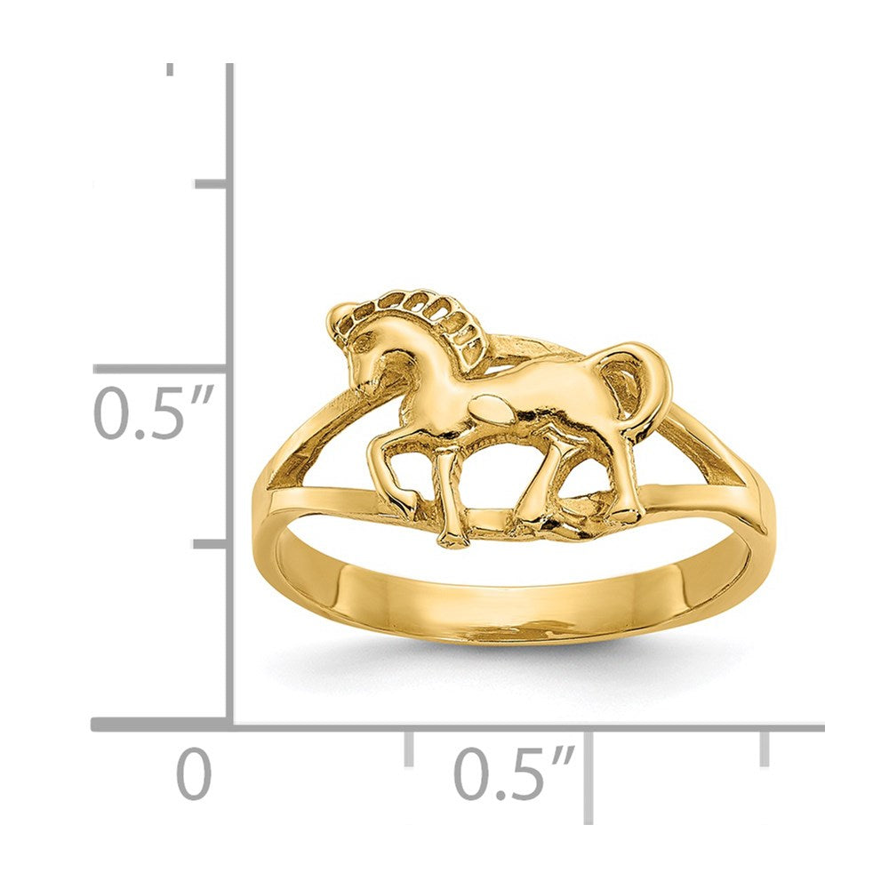 14k Polished Horse Ring