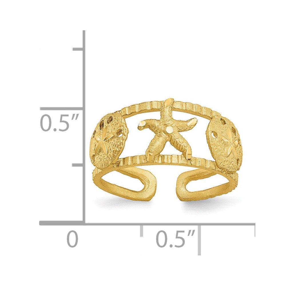 14k Starfish Toe Ring