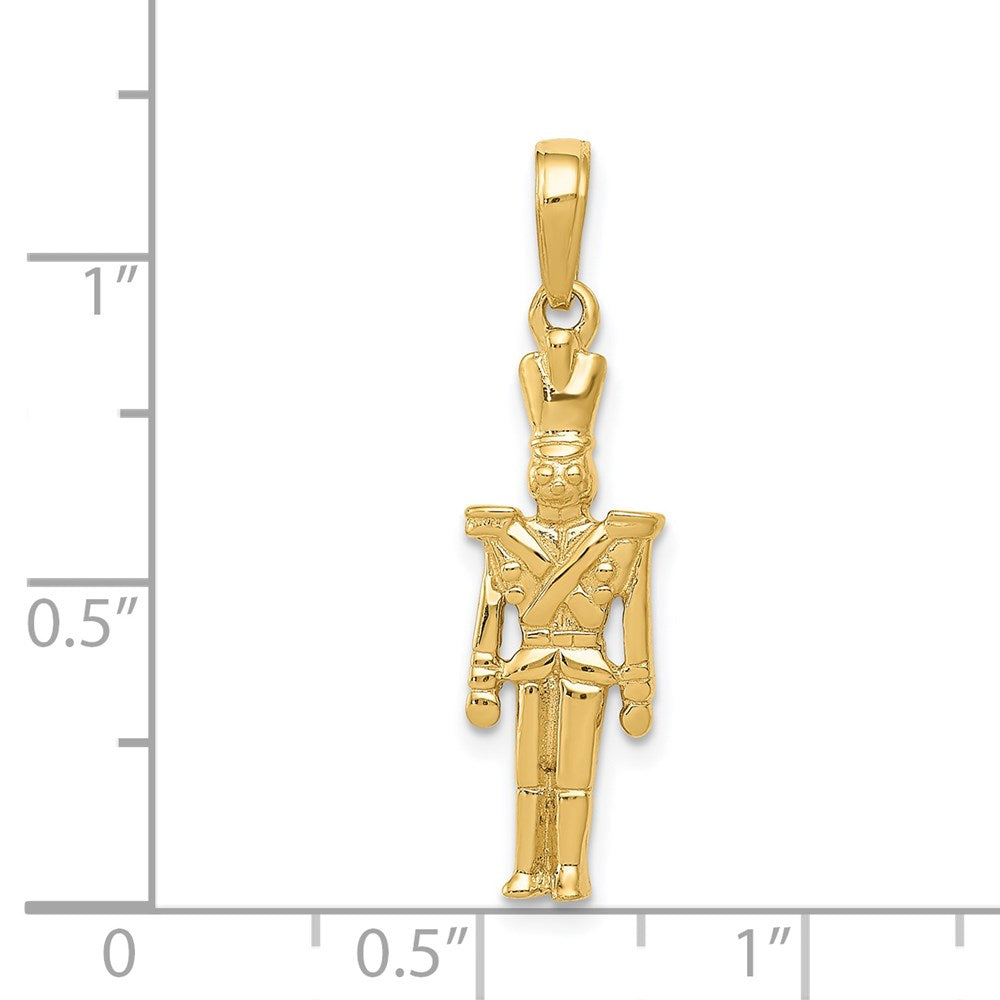 14k Polished 3-D Toy Soldier Pendant
