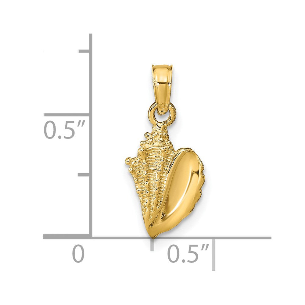 14k Conch Shell Pendant