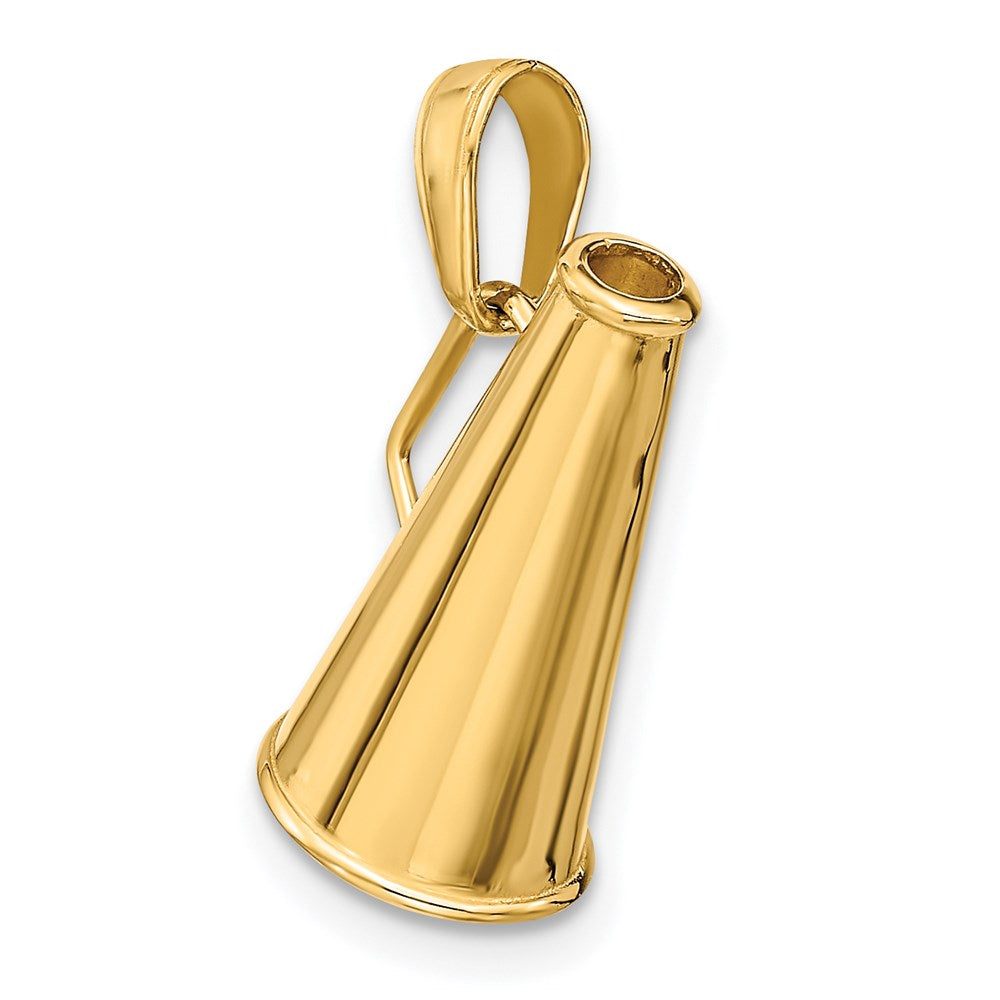 14k Polished 3-D Small Megaphone Pendant
