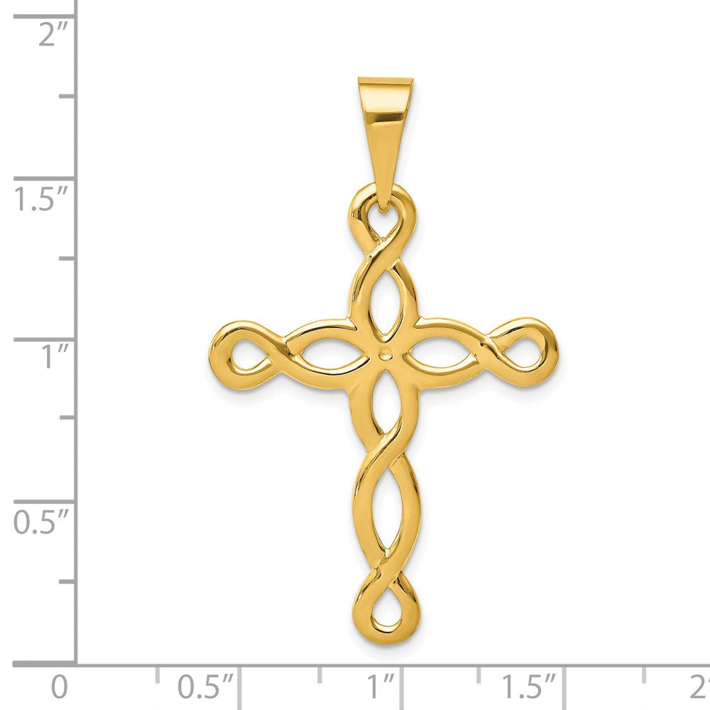 14k Polished Cross Pendant
