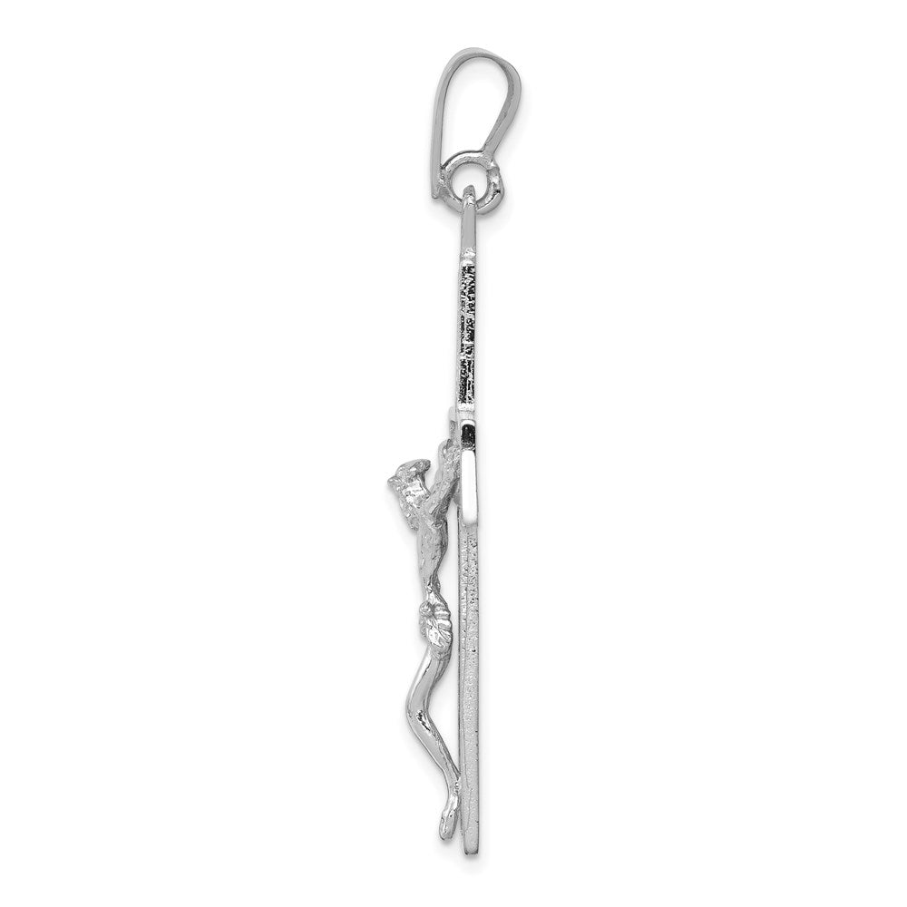 14k White Gold Crucifix Pendant