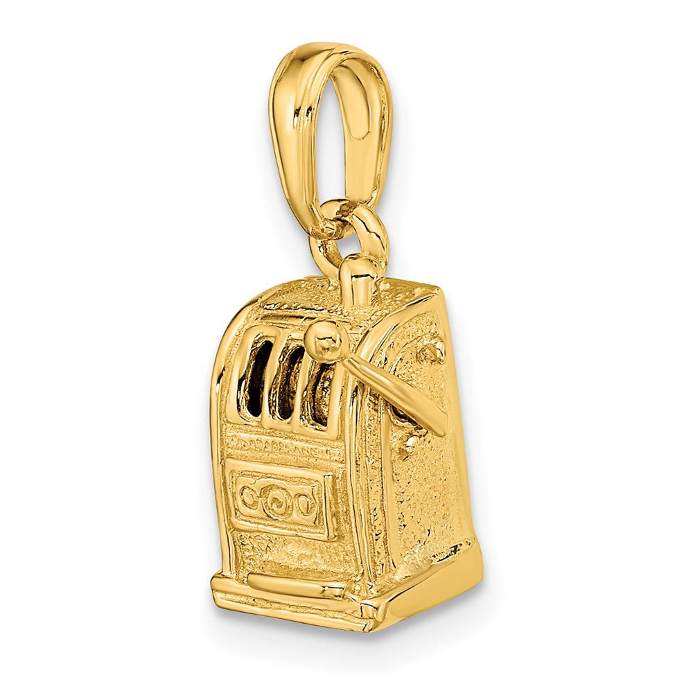 14k 3-D Moveable Slot Machine Pendant