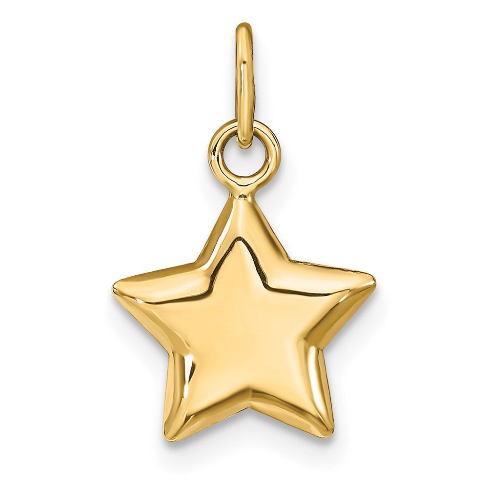 14k 3-D Puffed Star Charm