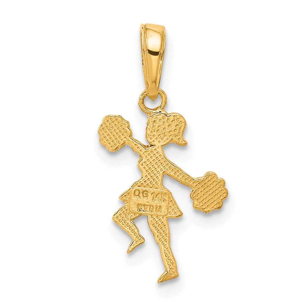 14k Cheerleader with Pom-Poms Pendant