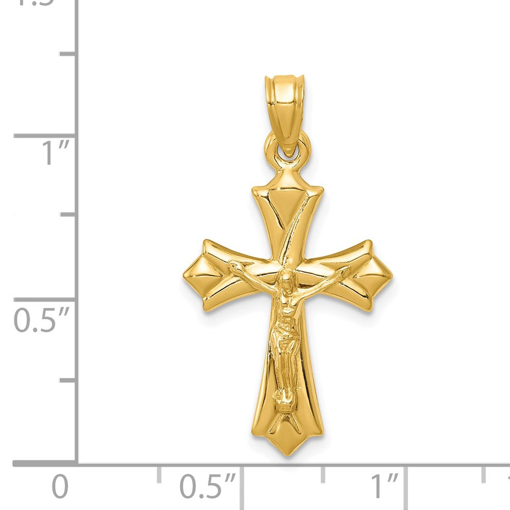 14K Reversible Crucifix Pendant