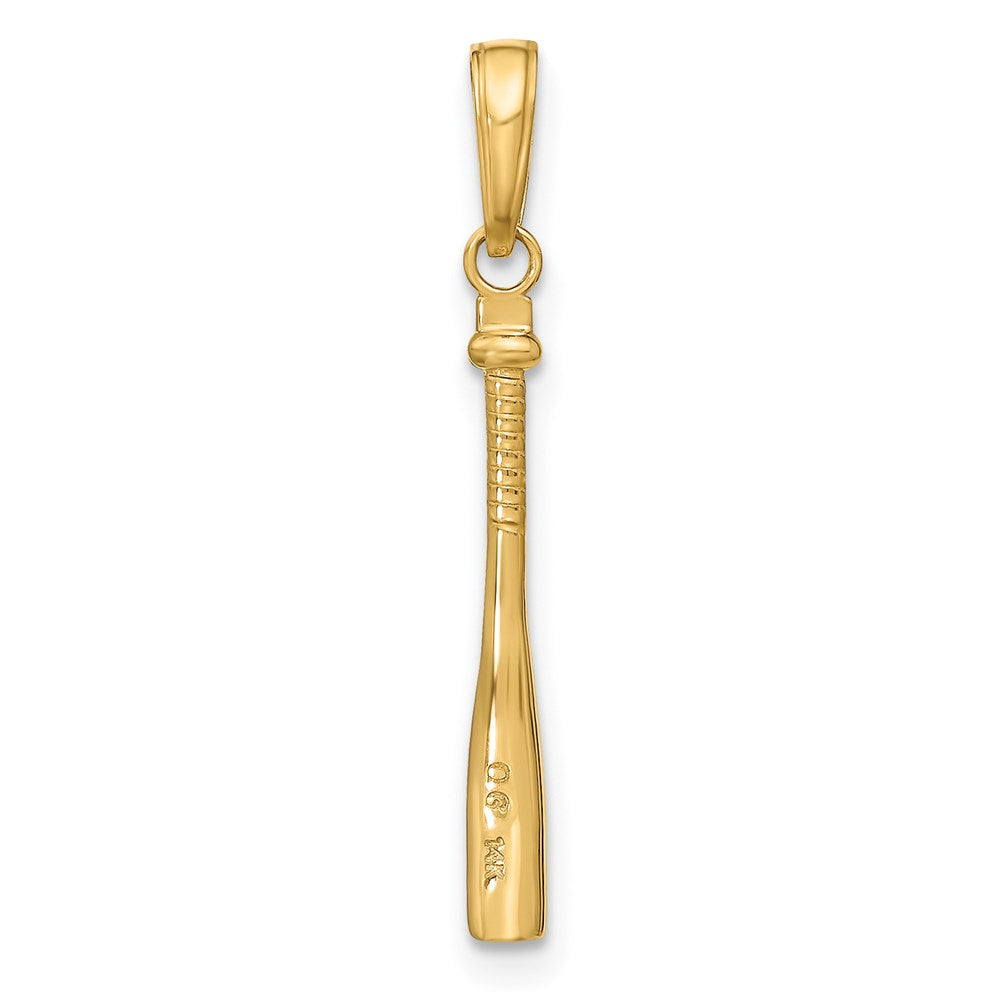 14k 3-D Baseball Bat Pendant
