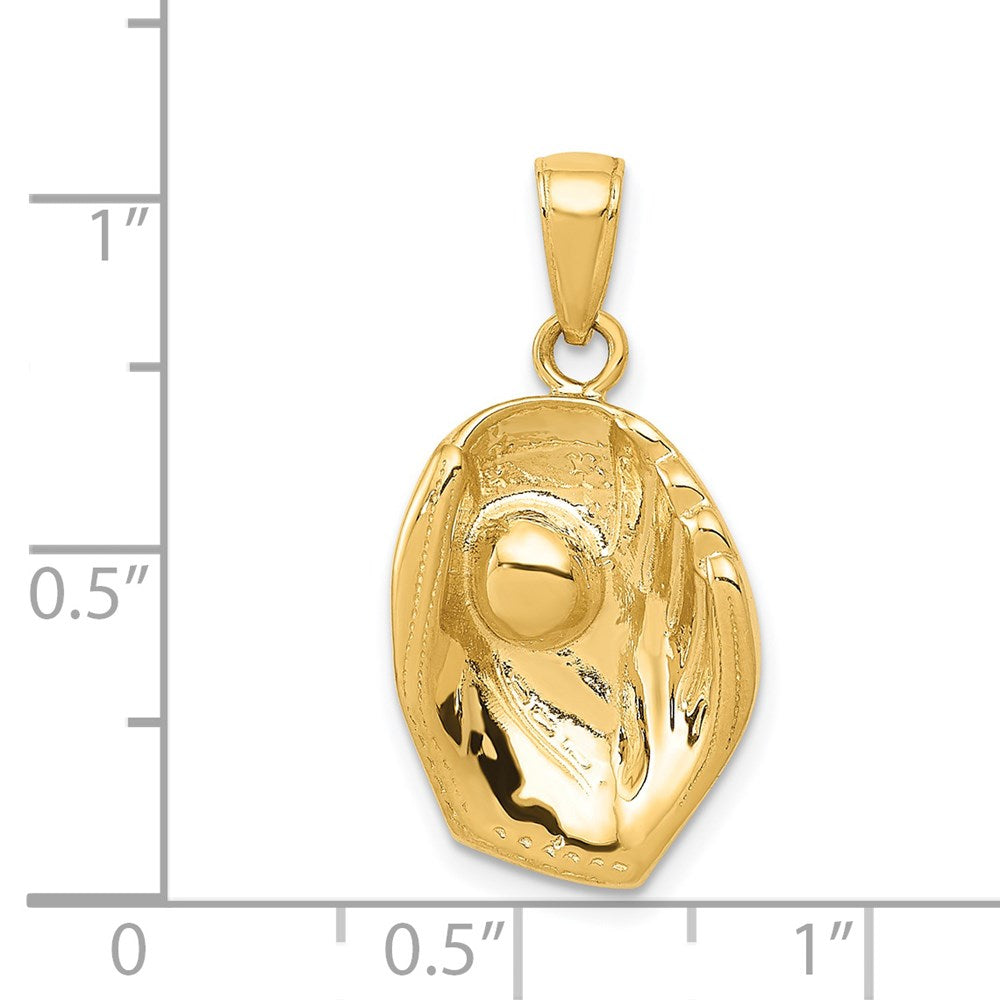 14K Baseball Glove And Ball Pendant