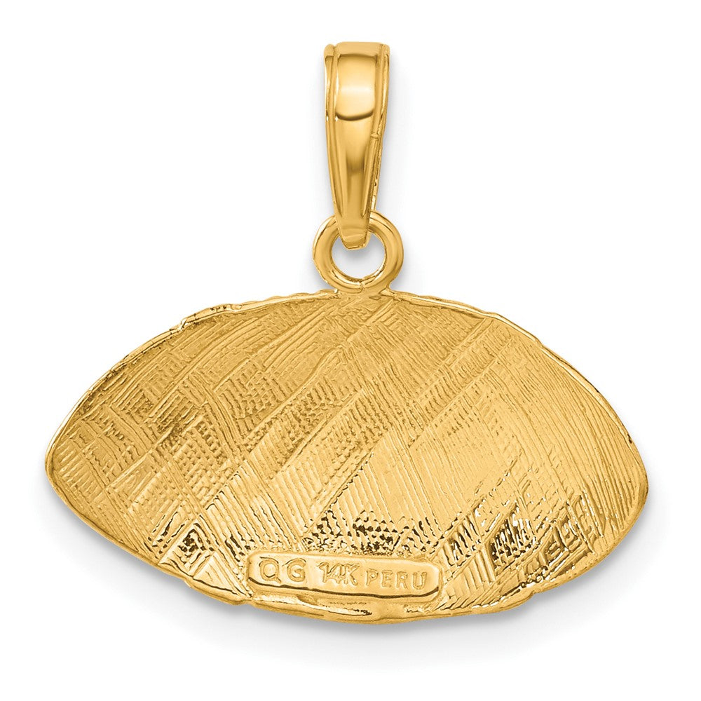 14k Football Profile Pendant