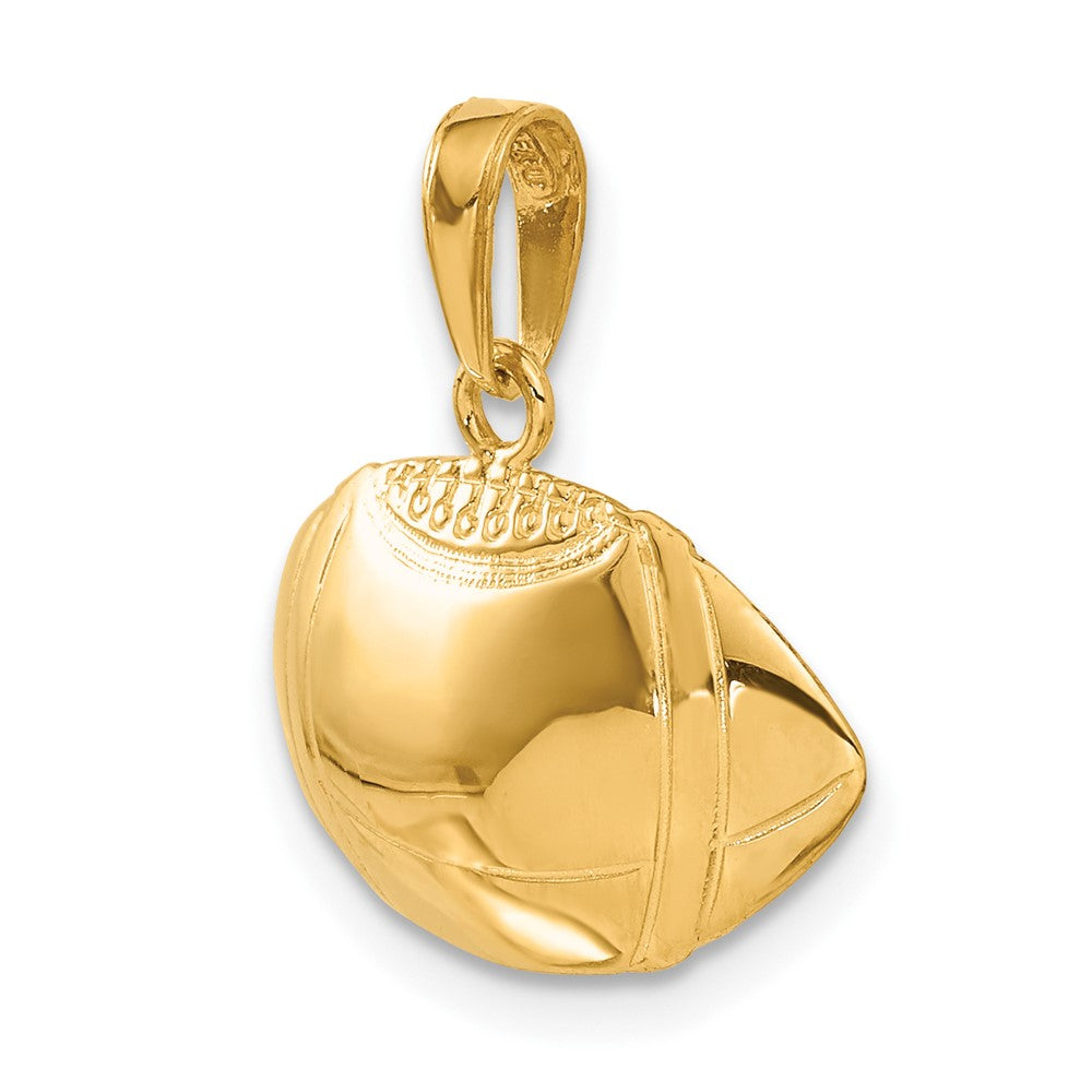 14k Football Profile Pendant