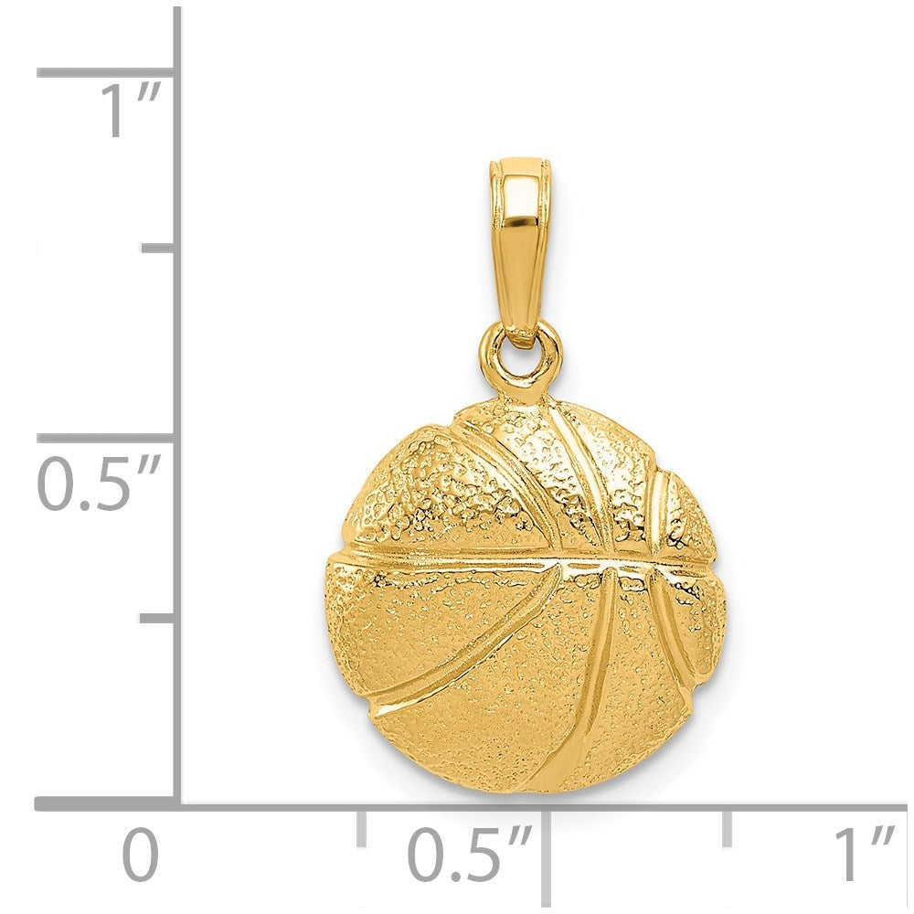14k Basketball Pendant