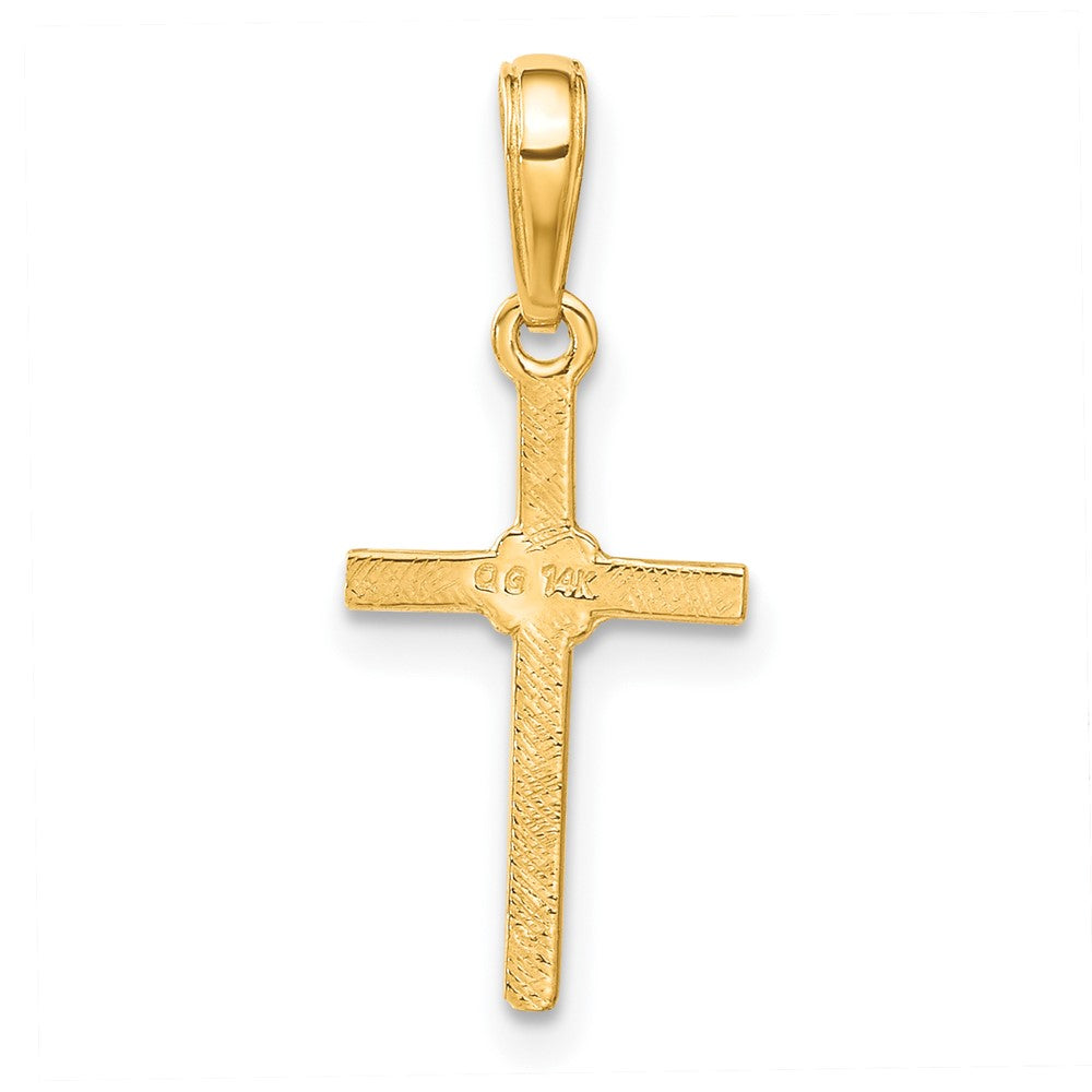 14k Polished Cross Charm