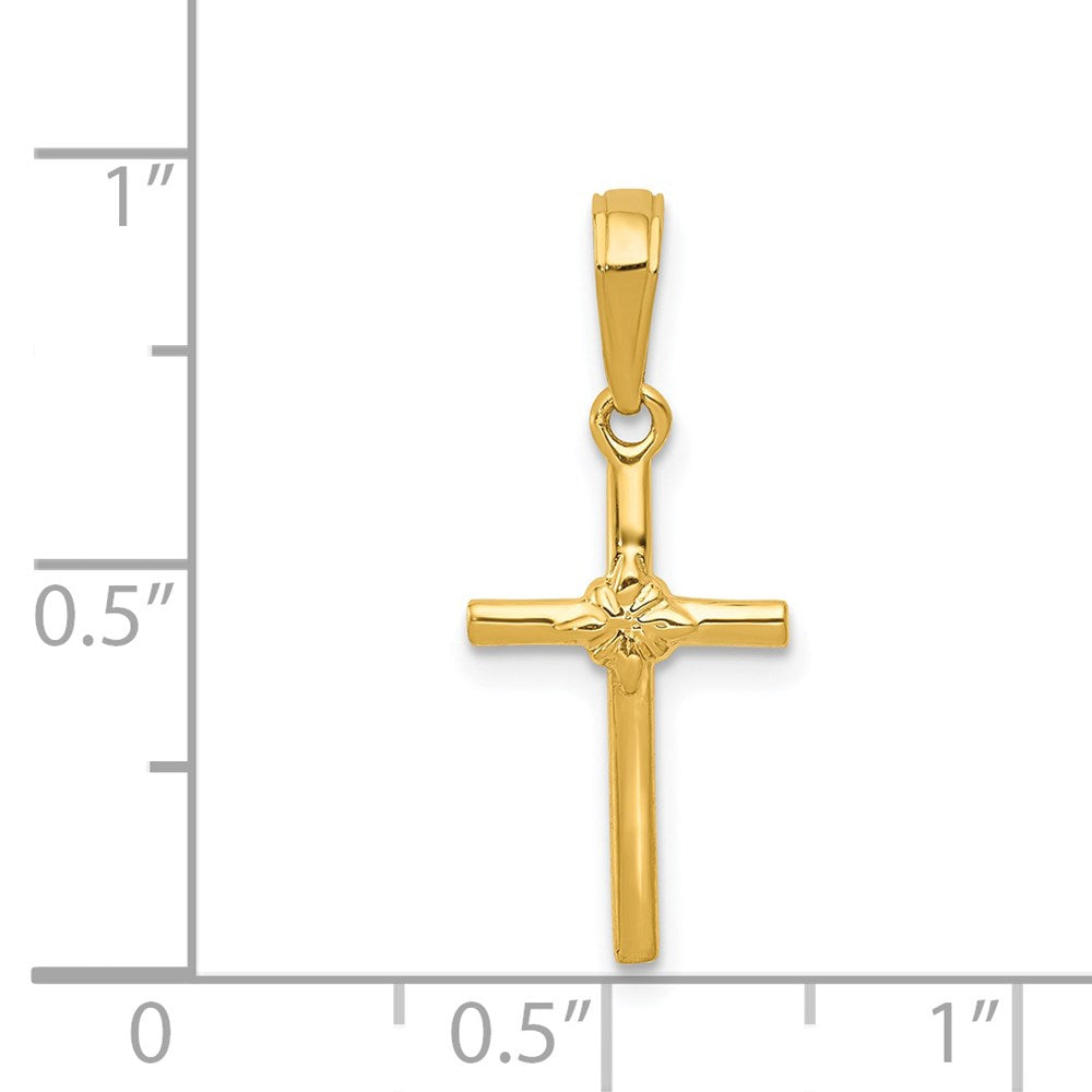 14k Polished Cross Charm