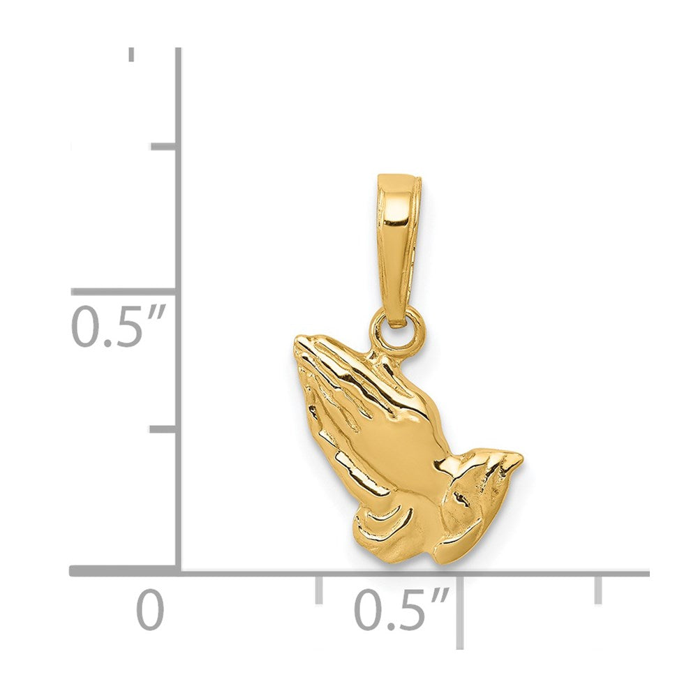 14K Praying Hands Pendant