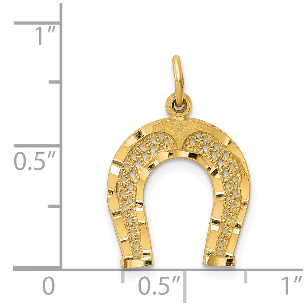 14k Horseshoe Charm
