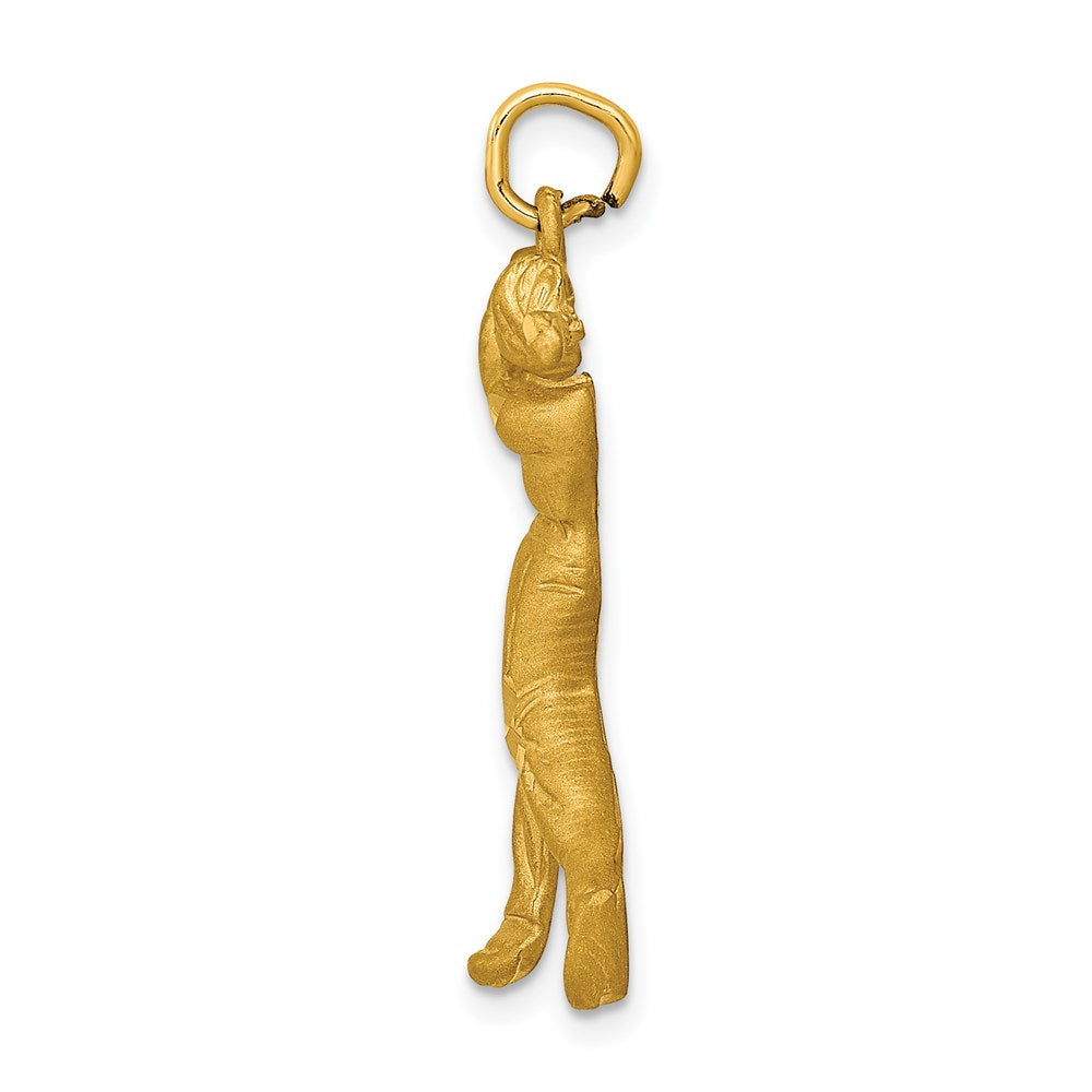 14k Male Golfer Charm