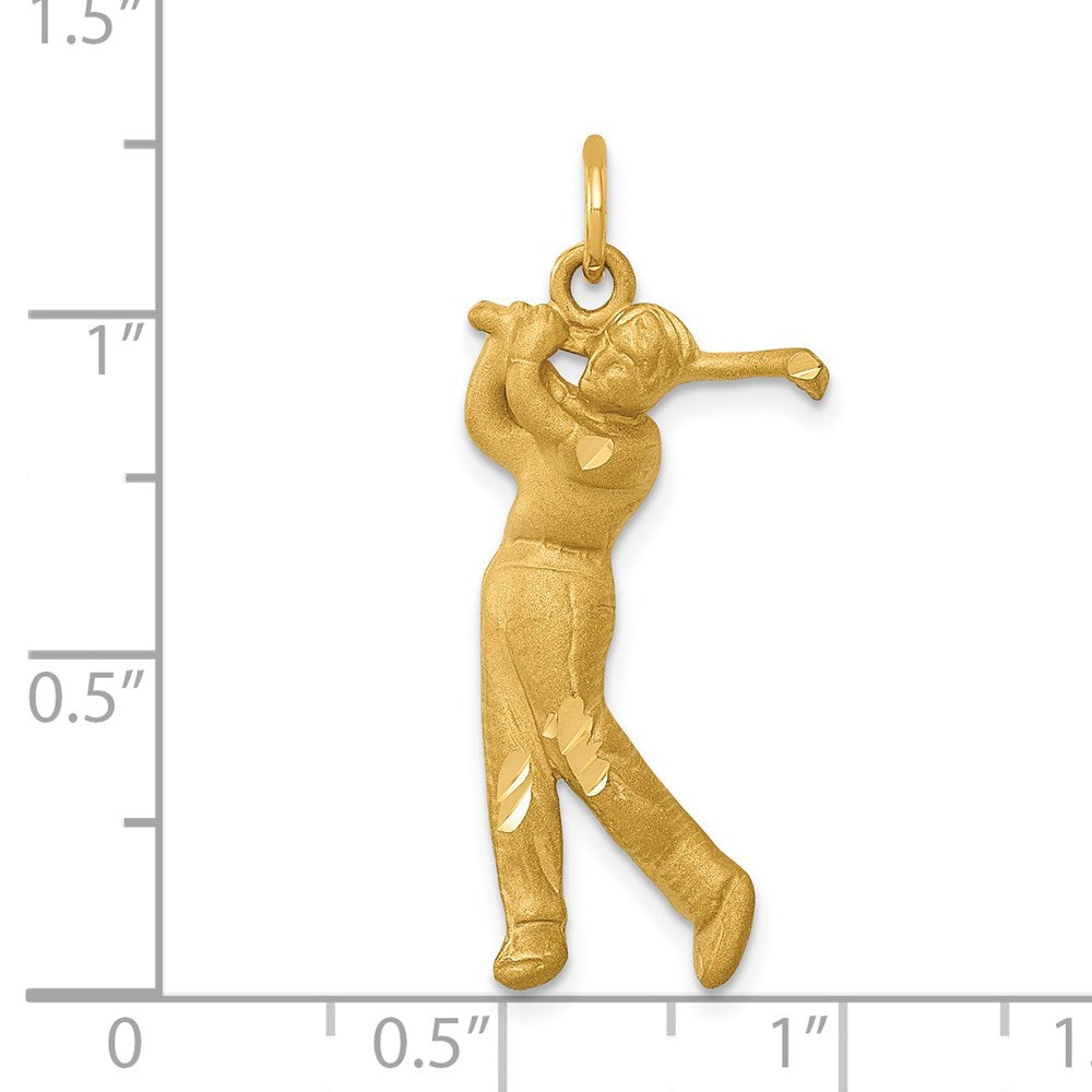 14k Male Golfer Charm