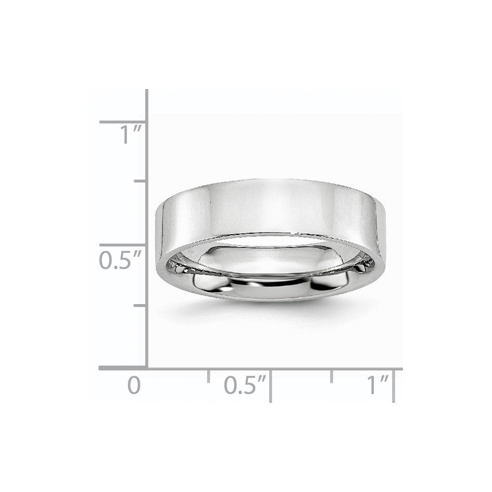 Chisel Cobalt Flat Polished 6mm Band